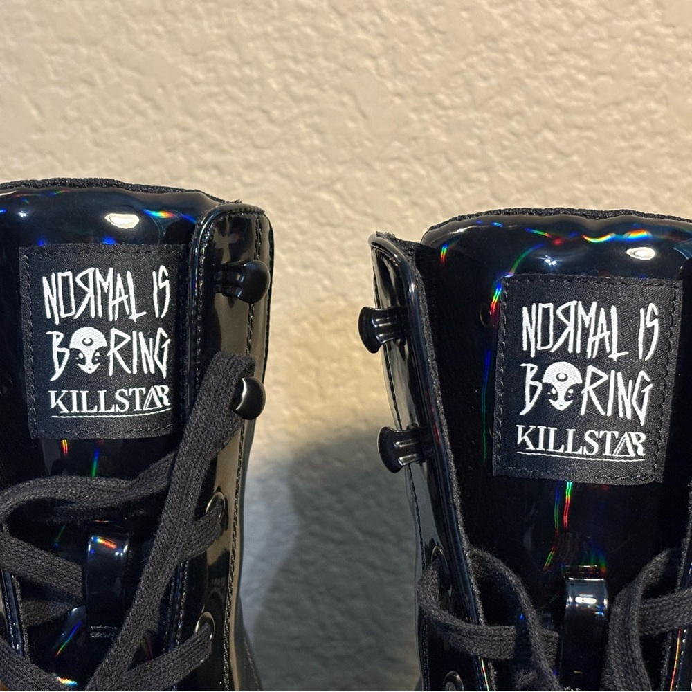 Killstar Diana Crescent Wedge Platform Boots - Picture 6 of 7